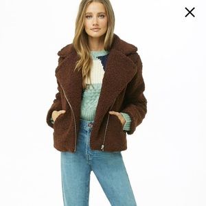 Faux Shearling Moto Jacket